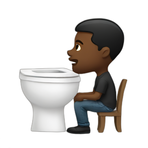 black guy pooping